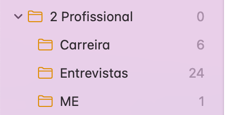 Estrutura de notas profissionais no Apple Notas